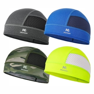 MELASA 4 Pack Cooling Skull Cap Helmet Liner Sweat Wicking for Cycling Running for Men