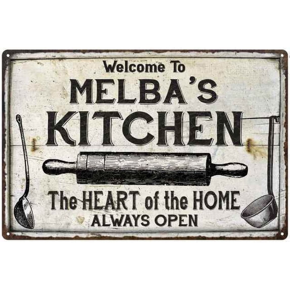 MELBA'S Kitchen Farmhouse Sign 16 x 24 Matte Finish Metal 116240033496