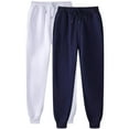 thumbnail image 1 of MELDVDIB 2 Pack Womens Sweatpants Baggy Drawstring Elastic Waisted Joggers Solid Color Light Weight Comfy Lounge Trousers with Pockets Navy L, 1 of 2