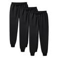 thumbnail image 1 of MELDVDIB 3 Pack Womens Sweatpants Baggy Drawstring Elastic Waisted Joggers Solid Color Light Weight Comfy Lounge Trousers with Pockets Black S, 1 of 3