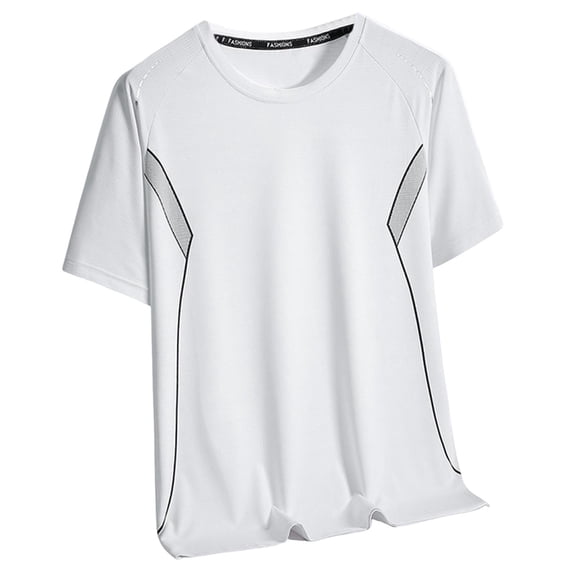 MELDVDIB Big and Tall Workout T-Shirts for Mens Crew Neck Short Sleeve Quick Dry Stretchy Loose Tees Running Gym Pullover Tops