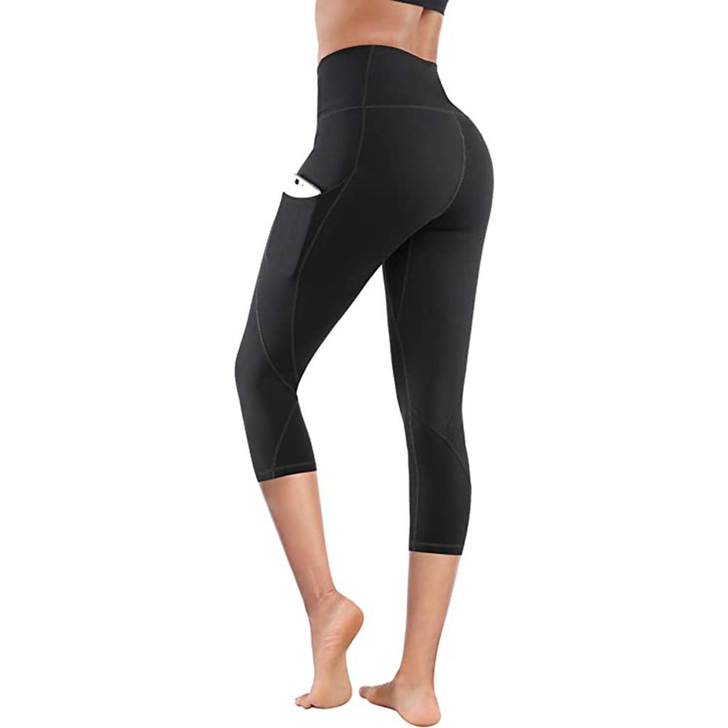 MELDVDIB High Waist Capris Yoga Pants with Pockets, Quick Dry Tummy Control  Workout Running Yoga Leggings for Women 