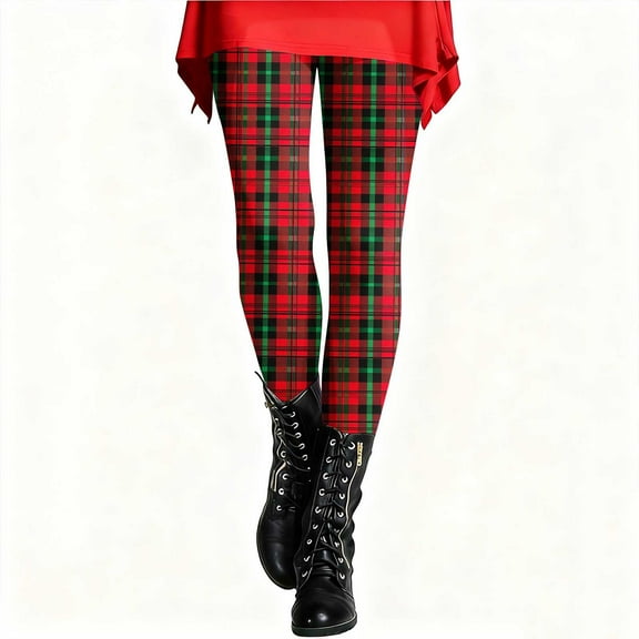 MELDVDIB Leggings for Women Fashion Christmas Printed Elastic Waisted Tights Thermal Warm Workout Stretch Comfy Jogger Yoga Pants