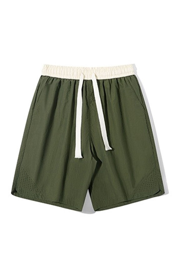 Mens Big and Tall Shorts Drawstring Elastic Waist Loose Streetwear Comfy Summer Beach Dailywear with Pockets