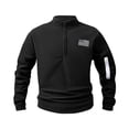thumbnail image 1 of MELDVDIB Mens Half-Zip Sweatshirt with US Flag Emblem Stand Collar Soft Fleece Fabric Pullover Tops Solid Comfy for Casual Style, 1 of 8