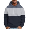 thumbnail image 1 of MELDVDIB Mens Hoodies Fashion Casual Color Block Oversized Hooded Sweatshirts Fall Winter Long Sleeve Stretch Comfy Pullover Tops with Pocket Black XL, 1 of 4