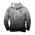 thumbnail image 1 of MELDVDIB Mens Hoodies Gradient Printed Fashion Casual Oversized Hooded Sweatshirts Fall Winter Long Sleeve Pullover Tops with Pocket Gray 3XL, 1 of 4