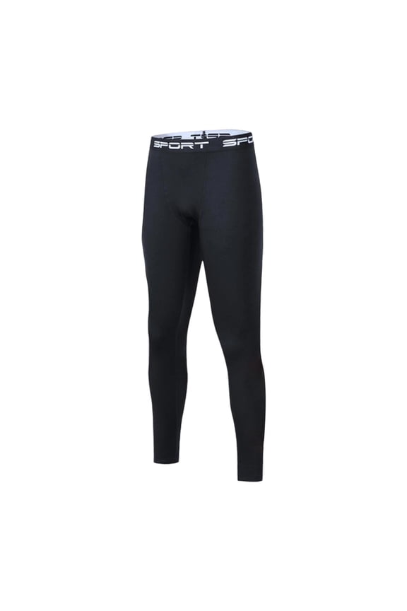 Mens Leggings Quick Dry Tight Elastic Waisted Compression Pants Stretch Comfy Fleece Warm Sport Trousers