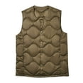thumbnail image 1 of MELDVDIB Mens Quilted Puffer Vest Coat Fall Winter Solid Color Jacket Button-Up Warm Padded Light Weight Outwear Tops with Pocket, 1 of 5