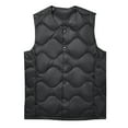thumbnail image 1 of MELDVDIB Mens Quilted Puffer Vest Coat Fall Winter Solid Color Jacket Button-Up Warm Padded Light Weight Outwear Tops with Pocket, 1 of 5