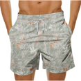 thumbnail image 1 of MELDVDIB Mens Swim Trunks Floral Printed Quick Dry Beach Shorts Fashion Casual Loose Drawstring Waisted Beach Swimming Trunks, 1 of 5