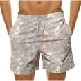 thumbnail image 1 of MELDVDIB Mens Swim Trunks Floral Printed Quick Dry Beach Shorts Fashion Casual Loose Drawstring Waisted Beach Swimming Trunks, 1 of 5