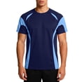 thumbnail image 1 of MELDVDIB Mens T-Shirt Basic Crew Neck Short Sleeve Shirts Loose Summer Tops Color Block Stretch Comfy Pullover Tees, 1 of 8