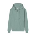 thumbnail image 1 of MELDVDIB Mens Zip-Up Hoodies Fall Winter Solid Color Long Sleeve Loose Hooded Sweatshirts Trendy Casual Stretch Comfy Jacket Tops with Pocket Green S, 1 of 3
