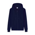 thumbnail image 1 of MELDVDIB Mens Zip-Up Hoodies Fall Winter Solid Color Long Sleeve Loose Hooded Sweatshirts Trendy Casual Stretch Comfy Jacket Tops with Pocket Navy XL, 1 of 3