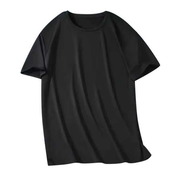 MELDVDIB Short Sleeve T-Shirts for Mens Crew Neck Lightweight Stretchy Pullover Tees Tops Solid Color Breathable Comfy Dailywear
