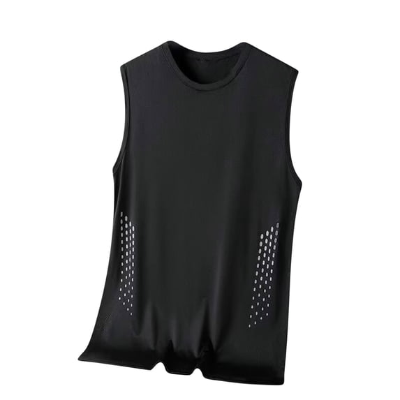 MELDVDIB Tank Tops for Mens Big and Tall Quick Dry Crew Neck Stretch Sleeveless T-Shirts Gym Running Workout Basic Tees