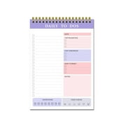 MELDVDIB To Do List Notepad, Ruled Perforated Memo Pad for Note Taking List, Purple, 60 Sheet