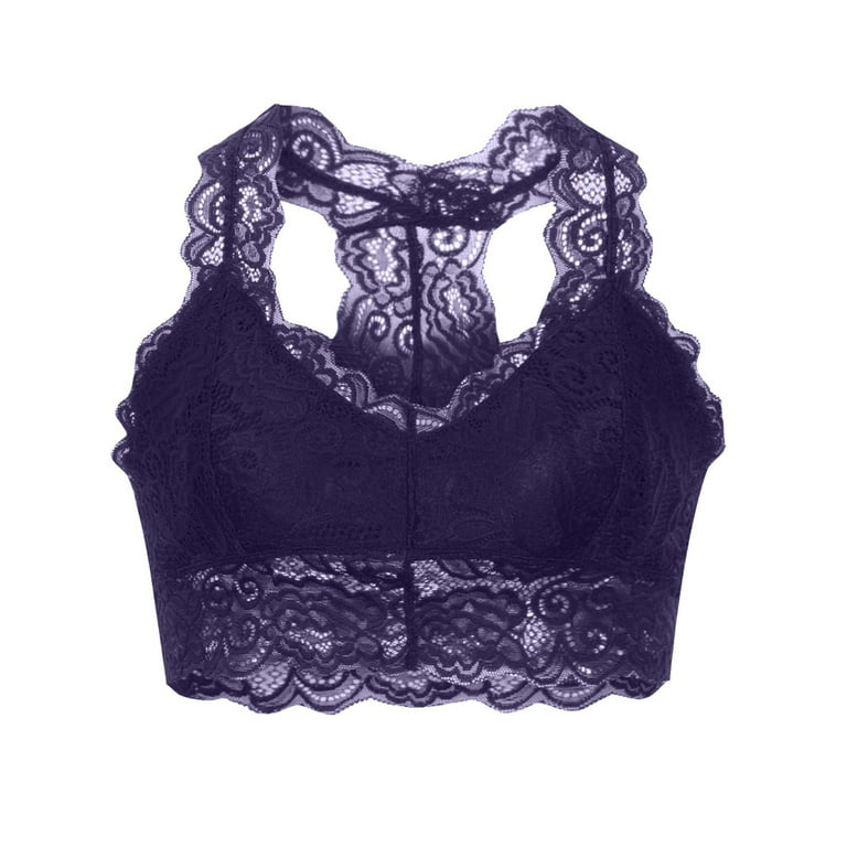MELDVDIB Women Floral Lace Bralette Padded Breathable Sexy