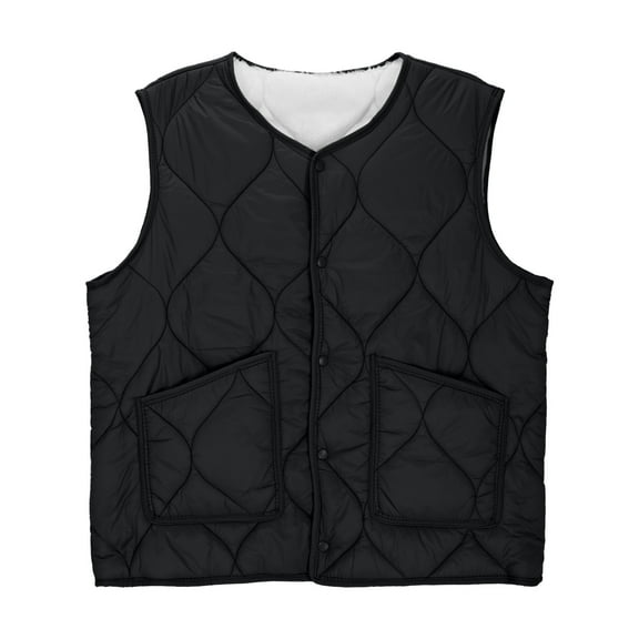 MELDVDIB Womens Fleece Puffer Vest Sleeveless Lined Padded Gilet with Pockets Warm Lightweight Comfy Outerwear for Layering in Fall Winter