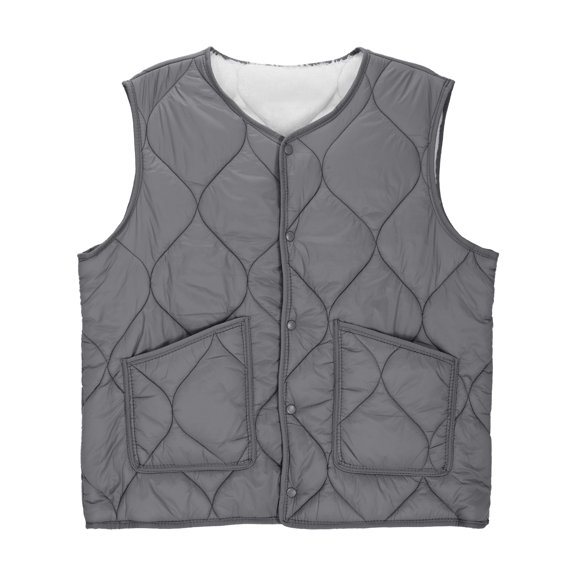 MELDVDIB Womens Fleece Puffer Vest Sleeveless Lined Padded Gilet with Pockets Warm Lightweight Comfy Outerwear for Layering in Fall Winter