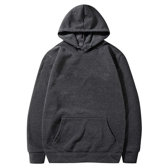 MELDVDIB Womens Hoodies Fall Winter Long Sleeve Oversized Hooded Sweatshirts Fashion Casual Solid Color Stretch Comfy Pullover Tops with Pocket Dark Gray L