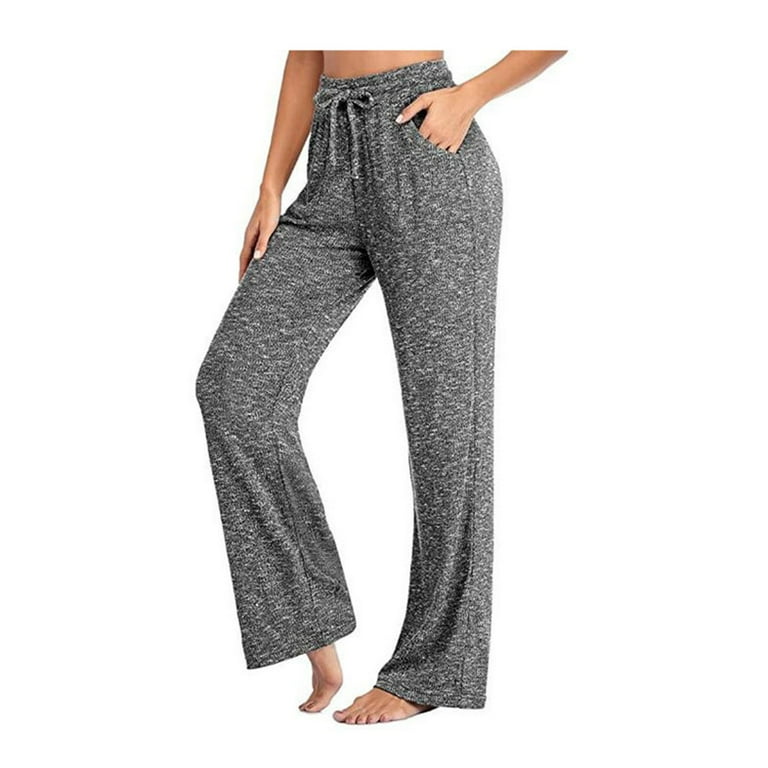 MELDVDIB Womens Quick-Drying Yoga Pants Wide Leg Comfy Stretch Loose  Sweatpants Casual Pajama Drawstring Workout Jogger Pants with Pockets on  Clearance 