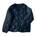 thumbnail image 1 of MELDVDIB Womens Quilted Puffer Coats Button-Up Solid Color Fall Winter Jacket Warm Padded Light Weight Outerwear Tops, 1 of 2