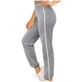 thumbnail image 1 of MELDVDIB Womens Sweatpants Elastic Waisted Slim Joggers Solid Color Light Weight Side Striped Yoga Pants Gray M, 1 of 5