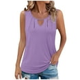 thumbnail image 1 of MELDVDIB Womens Tank Tops Loose Solid Color Summer Tops Fashion Casual Breathable Sleeveless Shirts Light Weight Stretch Camisole, 1 of 6