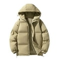 thumbnail image 1 of MELDVDIB Womens Zip-Up Quilted Puffer Jacket Fashion Causal Solid Color Hooded Coat Fall Winter Thickened Lounge Outwear Tops, 1 of 3