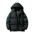 thumbnail image 1 of MELDVDIB Womens Zip-Up Quilted Puffer Jacket Fashion Causal Solid Color Hooded Coat Fall Winter Thickened Lounge Outwear Tops, 1 of 4