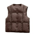 thumbnail image 1 of MELDVDIB Womens Zipper Quilted Puffer Vest Coat Fall Winter Solid Color Sleeveless Jackets Warm Padded Lounge Outwear Tops, 1 of 2