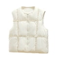 thumbnail image 1 of MELDVDIB Womens Zipper Quilted Puffer Vest Coat Fall Winter Solid Color Sleeveless Jackets Warm Padded Lounge Outwear Tops, 1 of 2