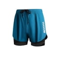 thumbnail image 1 of MELDVDIB Workout Shorts for Mens 2 in 1 Drawstring Elastic Waist Quick Dry Stretchy Slim Activewear Running Hiking Leggings, 1 of 5