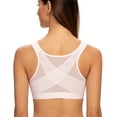 thumbnail image 1 of MELENECA Female Front Closure Wirefree Posture Bra for Women Soft Pink 36D, 1 of 4
