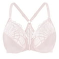 thumbnail image 1 of MELENECA Female Racerback Front Closure Unlined Underwire Bra for Women Soft Pink 42E, 1 of 4