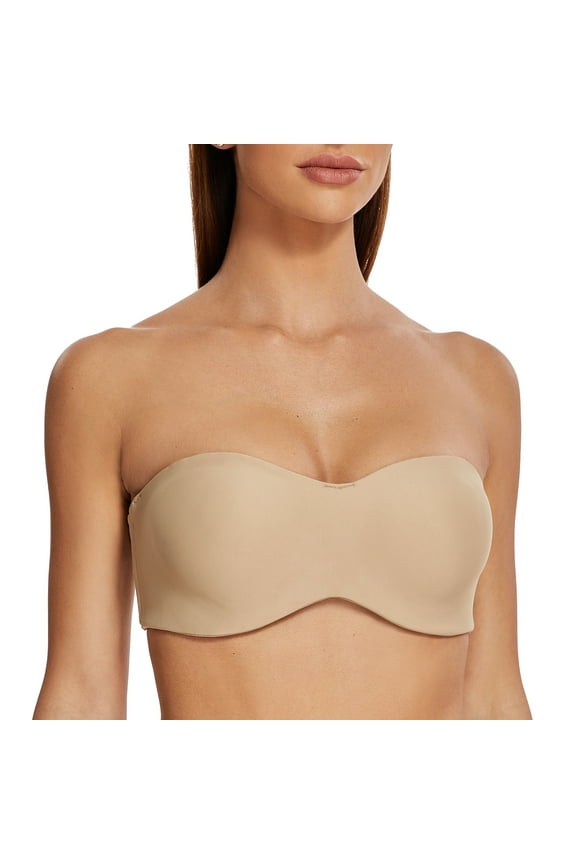 Strapless Bra Minimizer with Underwire for Women Beige 32A