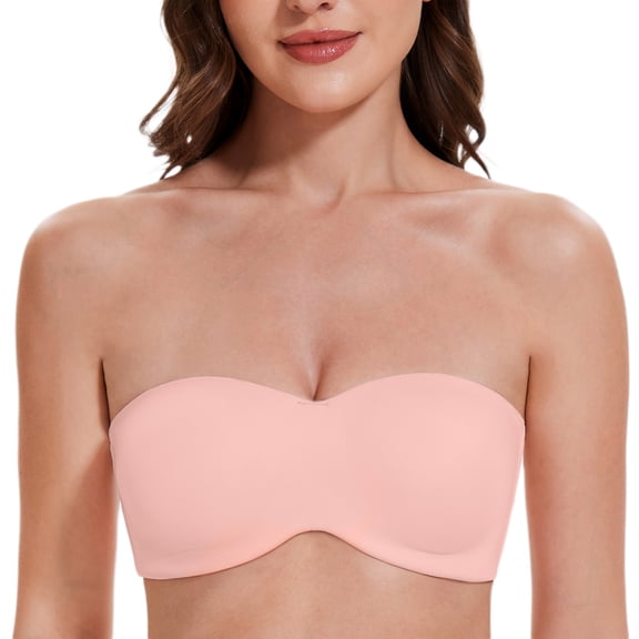 MELENECA Strapless Bra Minimizer with Underwire for Women Blush 30D