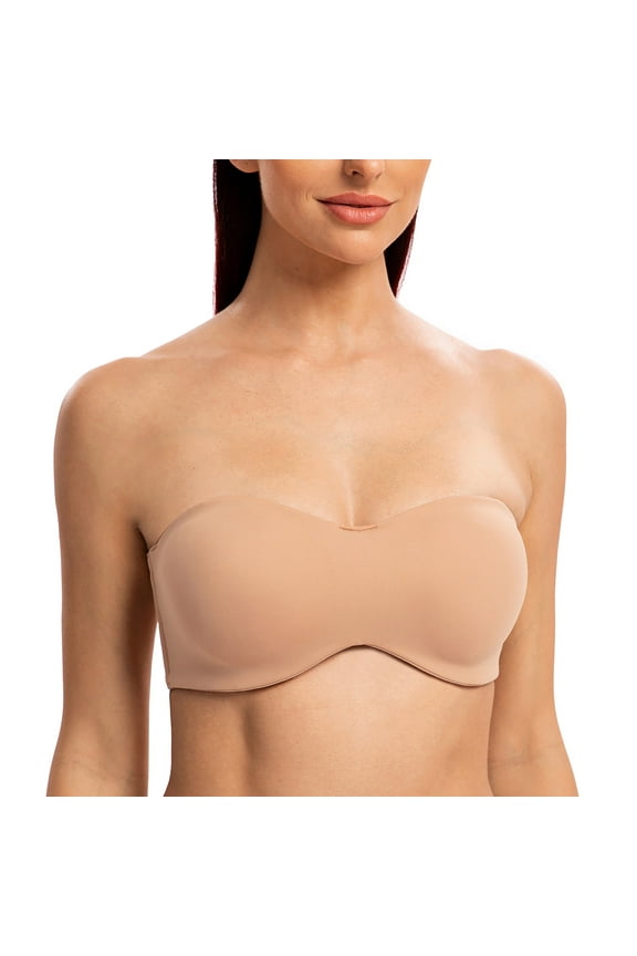 Strapless Bra Minimizer with Underwire for Women Cappuccino 32F