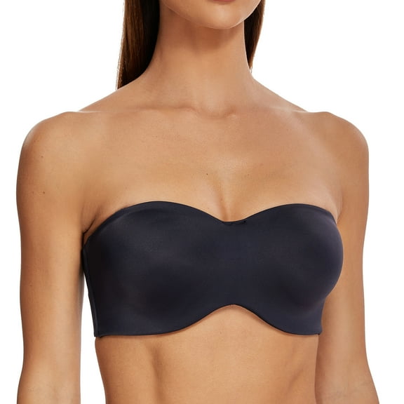 MELENECA Strapless Bra Minimizer with Underwire for Women Navy Blue 38D