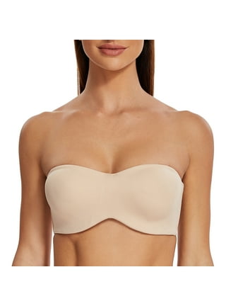  Womens Underwire Bandeau Minimizer Starpless Bras For Large  Bust Pale Nude 34DD