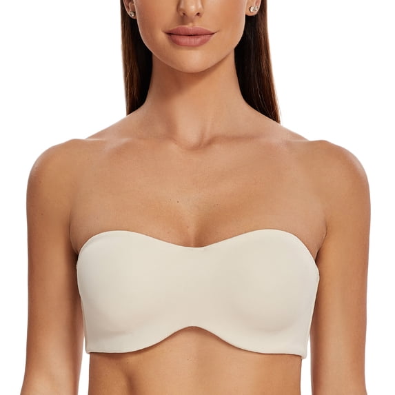 MELENECA Strapless Bra Minimizer with Underwire for Women Sand Dollar 38D