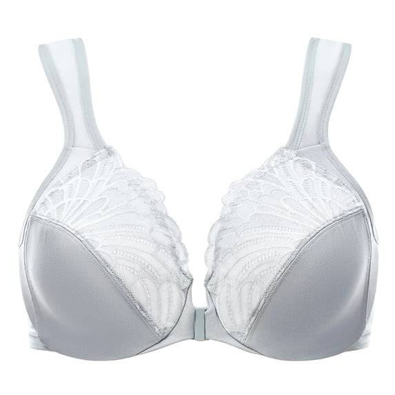 MELENECA Underwire Front Closure Bras for Women Gray 46G