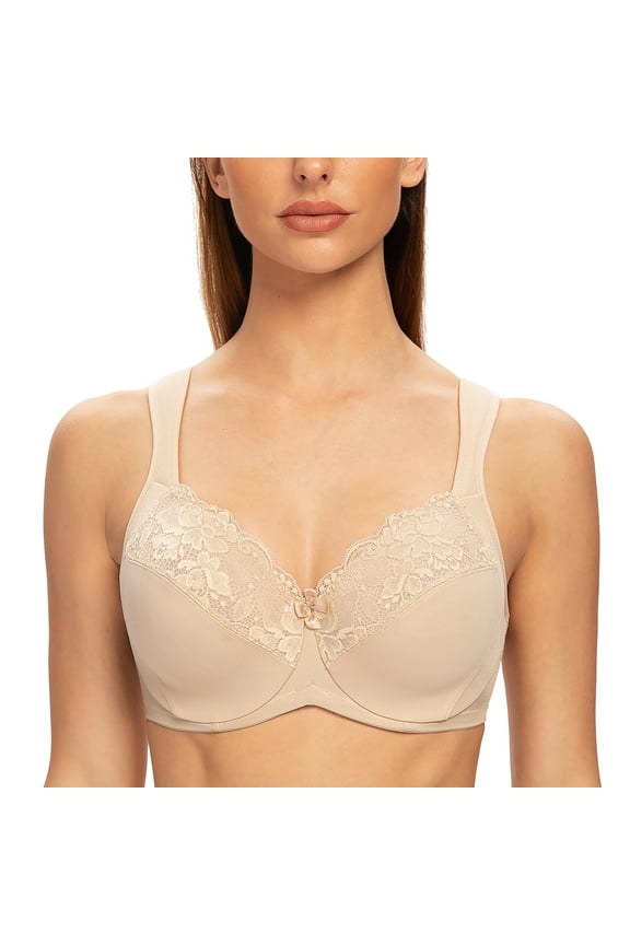 Underwire Minimizer Bra for Women Pale Nude 38G