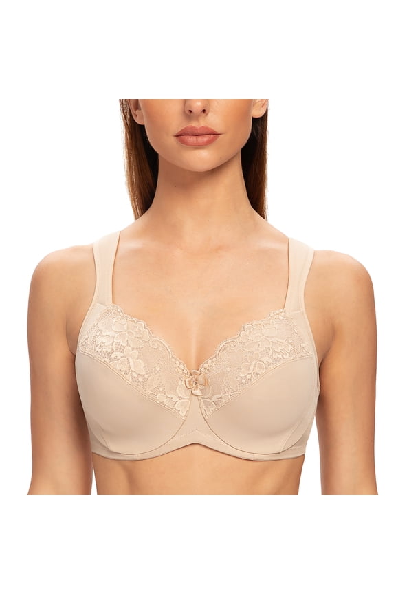 Underwire Minimizer Bra for Women Pale Nude 44I