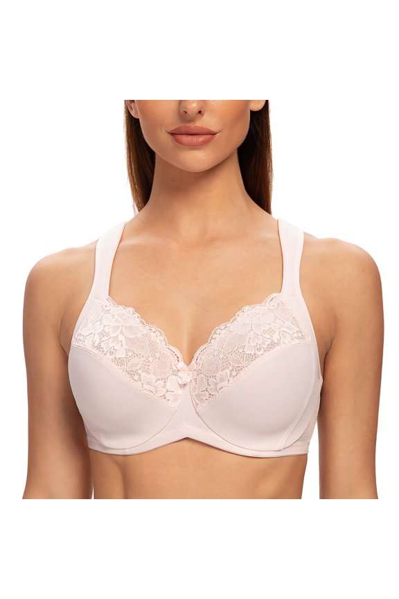 Underwire Minimizer Bra for Women Soft Pink 36B