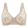thumbnail image 1 of MELENECA Women's Front Closure Stretch Lace Underwire Bra Beige 36E, 1 of 5