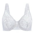 thumbnail image 1 of MELENECA Women's Front Closure Stretch Lace Underwire Bra White 34DD, 1 of 5