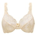 thumbnail image 1 of MELENECA Women's Full Coverage No Padding Plus Size Lace Underwire Bra Beige 42E, 1 of 6